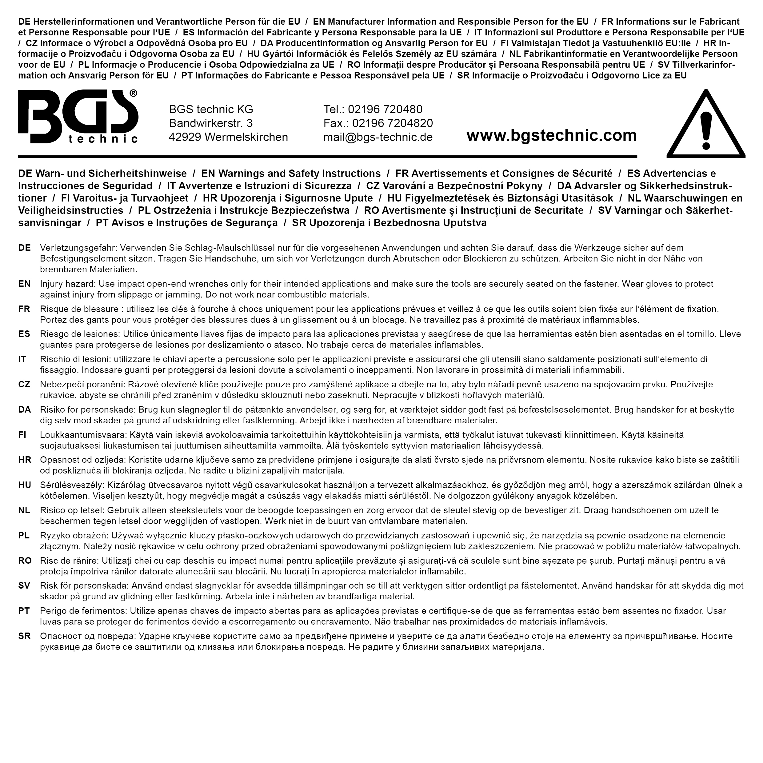 BGS Schlag-Maulschlüssel | SW 30 mm