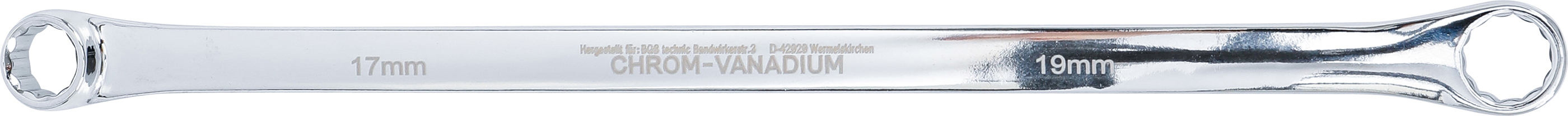 BGS Doppel-Ringschlüssel | extra lang | SW 17 x 19 mm