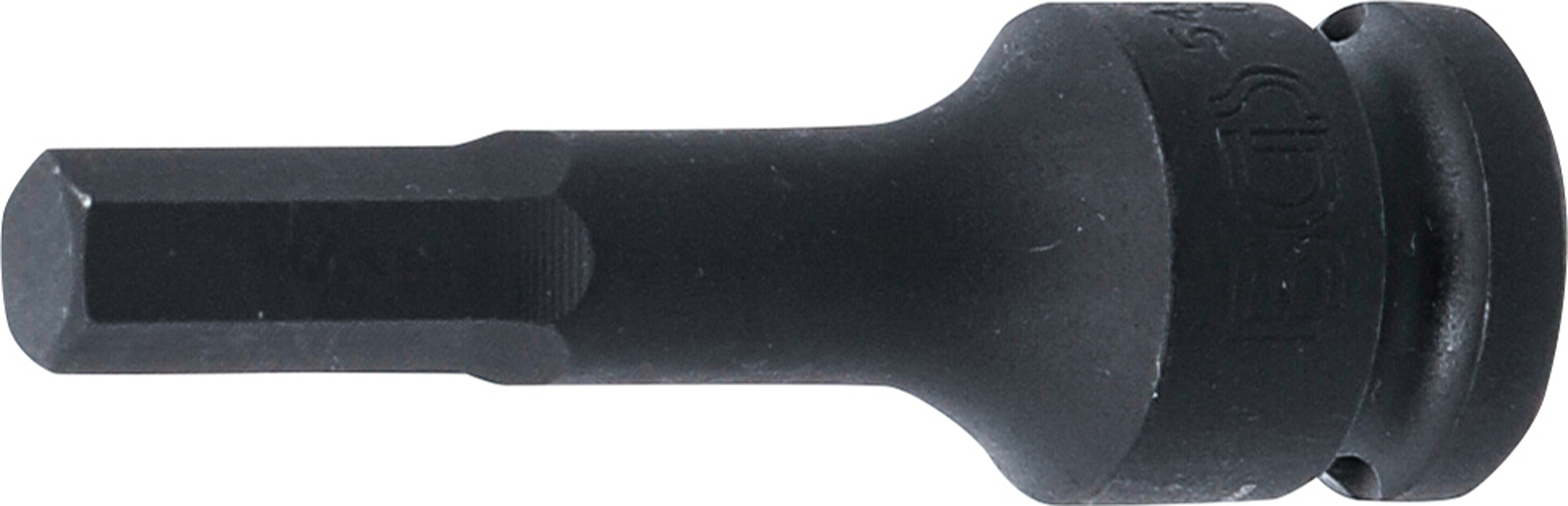 BGS Kraft-Bit-Einsatz | Länge 75 mm | Antrieb Innenvierkant 12,5 mm (1/2") | Innensechskant 10 mm