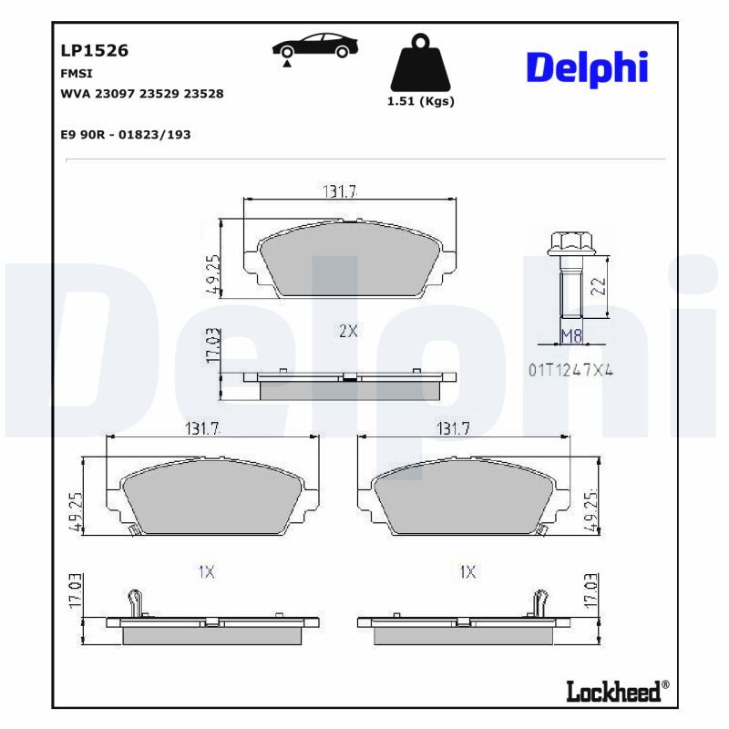 Bremsbelagsatz, Scheibenbremse