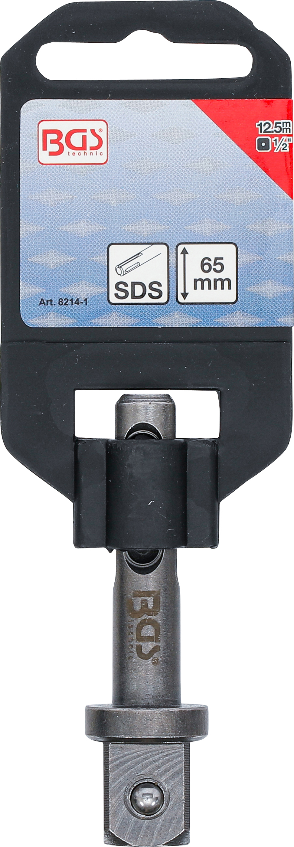BGS Steckschlüssel-Adapter | 65 mm | SDS - Außenvierkant 12,5 mm (1/2")