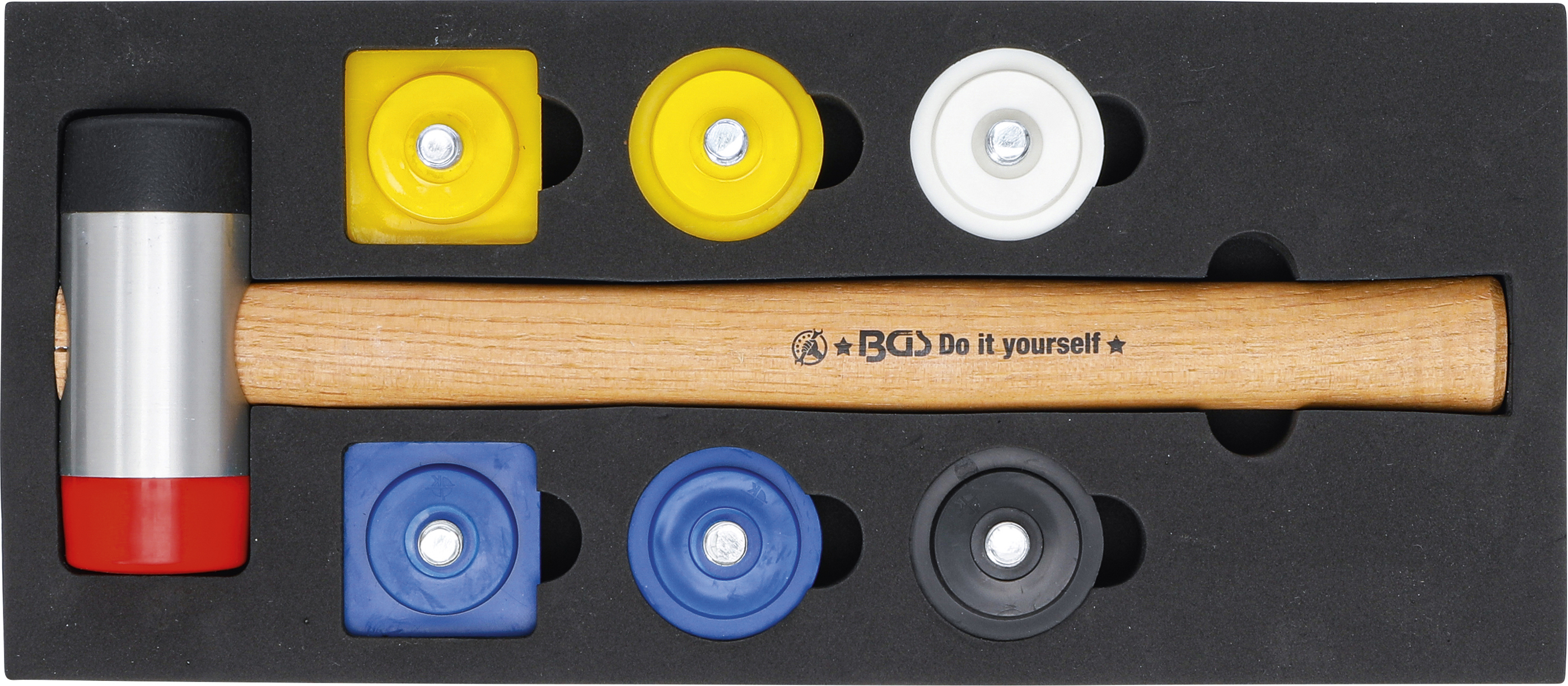 BGS Wechselkopf-Hammer-Satz | Ø 43 mm | 9-tlg.