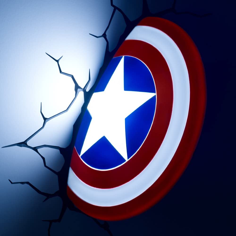 3D Marvel Light Captain America Schild Licht Lampe Deko Wandleuchte Nachtlicht