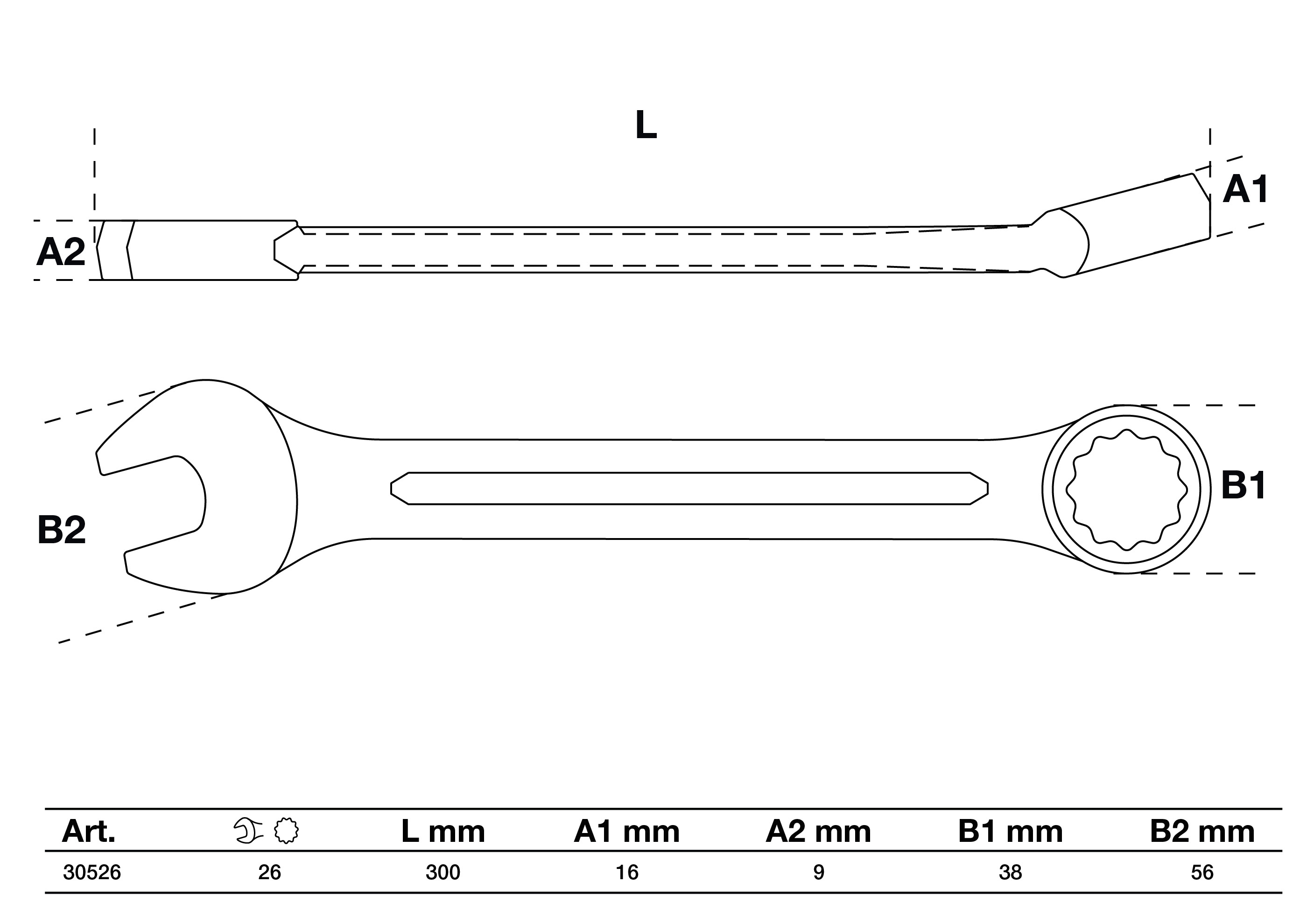 BGS Maul-Ringschlüssel | SW 26 mm