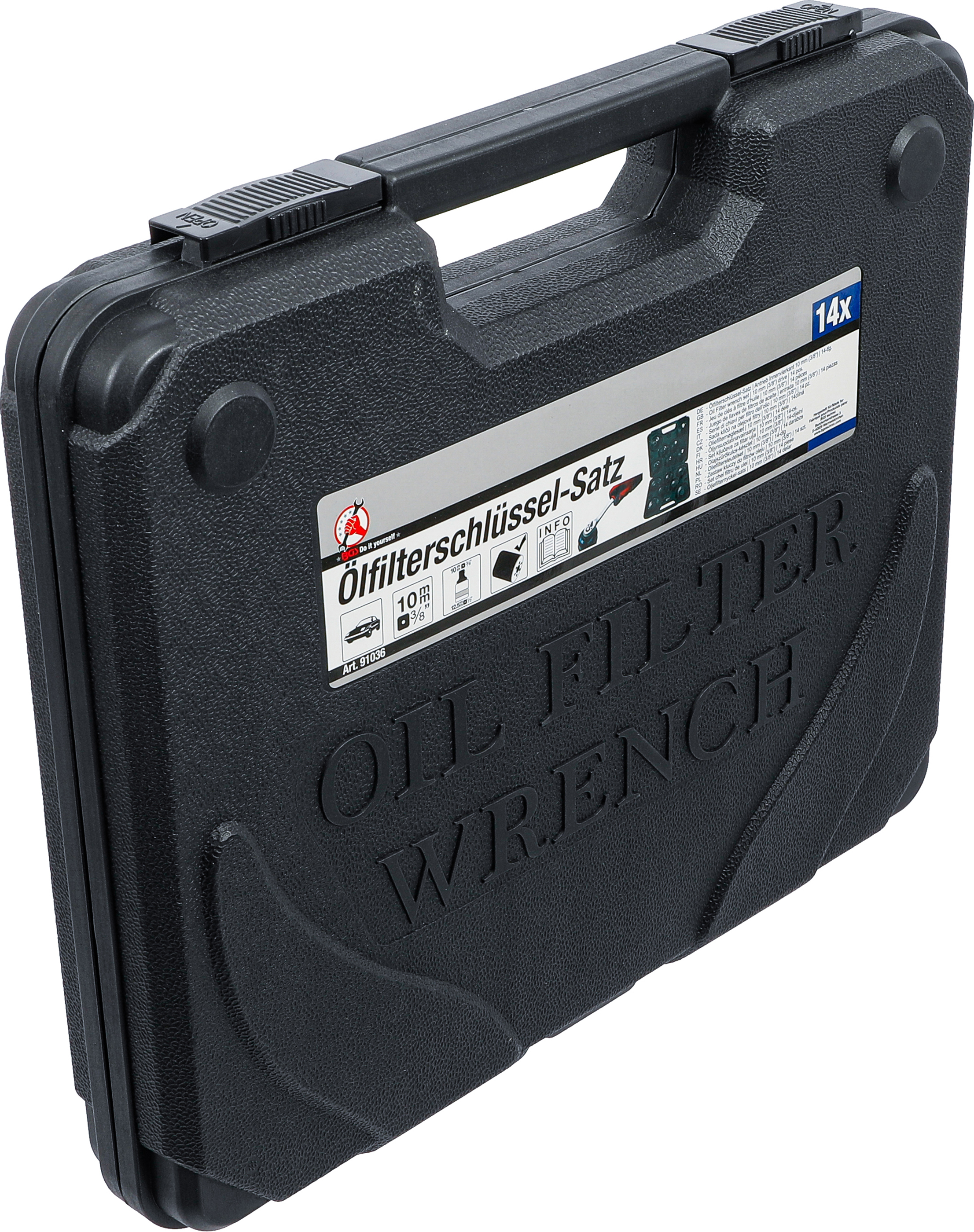 BGS Ölfilterschlüssel-Satz | Antrieb Innenvierkant 10 mm (3/8") | 14-tlg.