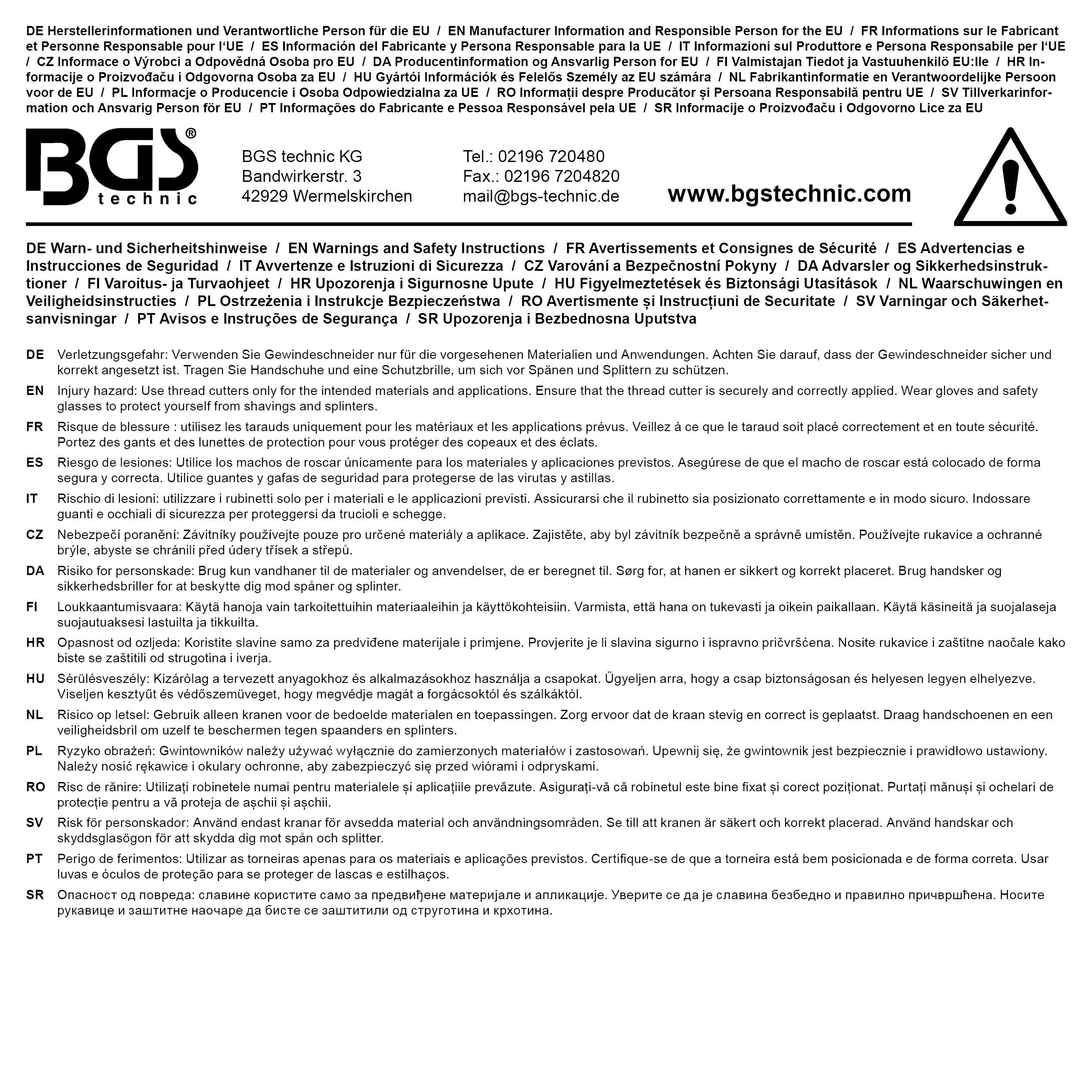 BGS Leerkoffer für Art. 1893