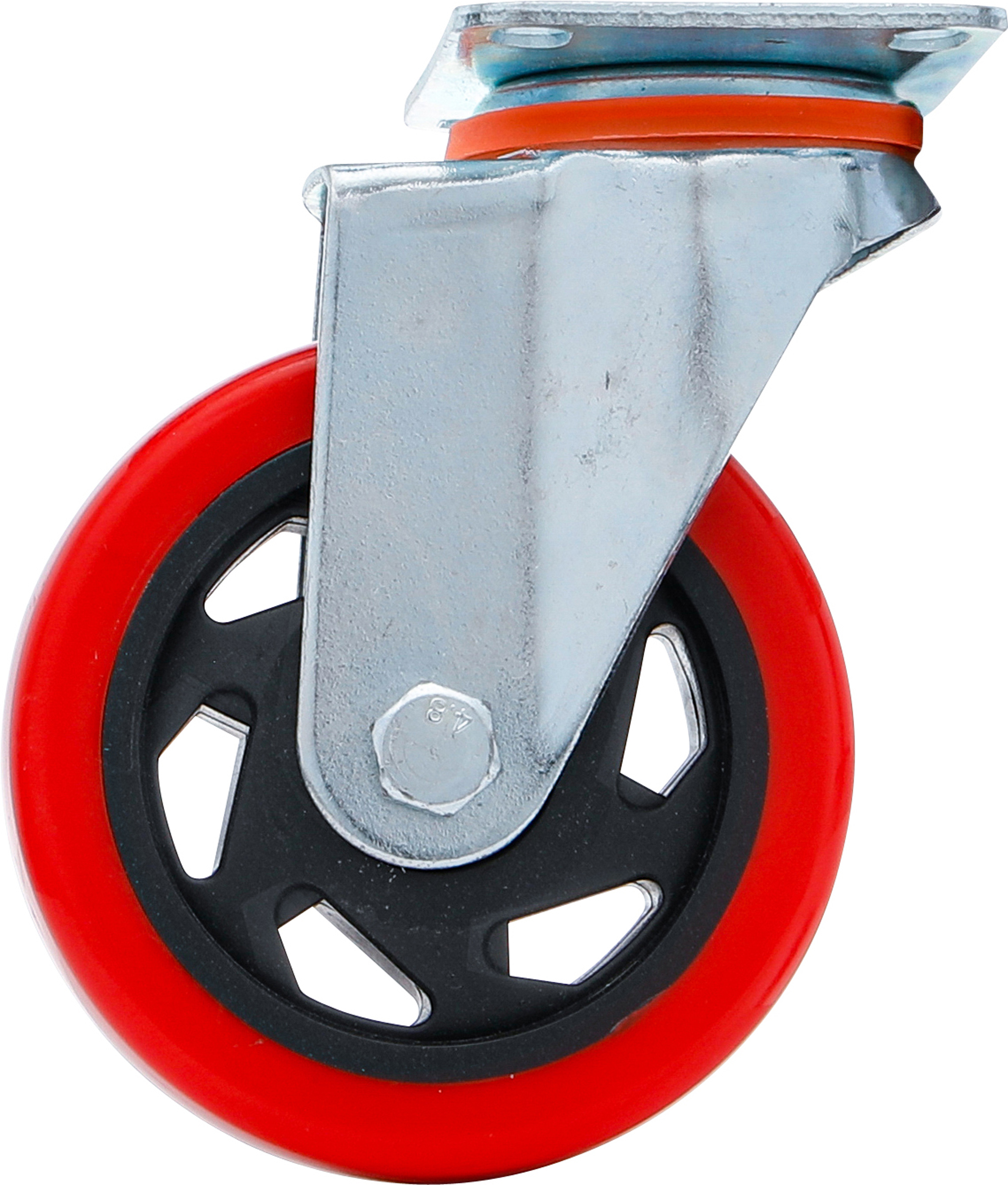 BGS Lenkrolle | rot/schwarz | Ø 100 mm