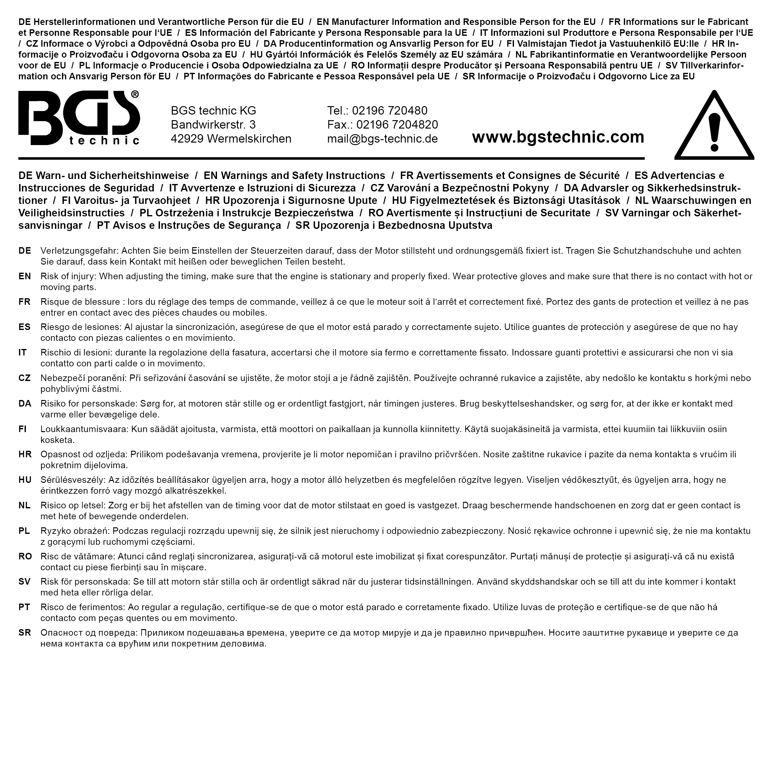 BGS Spannrollenschlüssel | für VW-/Audi-Motoren