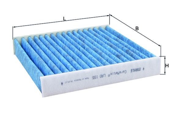 Filter, Innenraumluft “KNECHT LA 155 , LAK 155 , 177 mm”