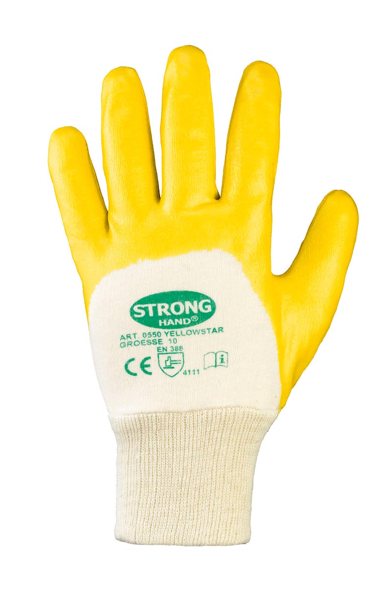 Stronghand Handschuh Yellowstar Nitril gelb