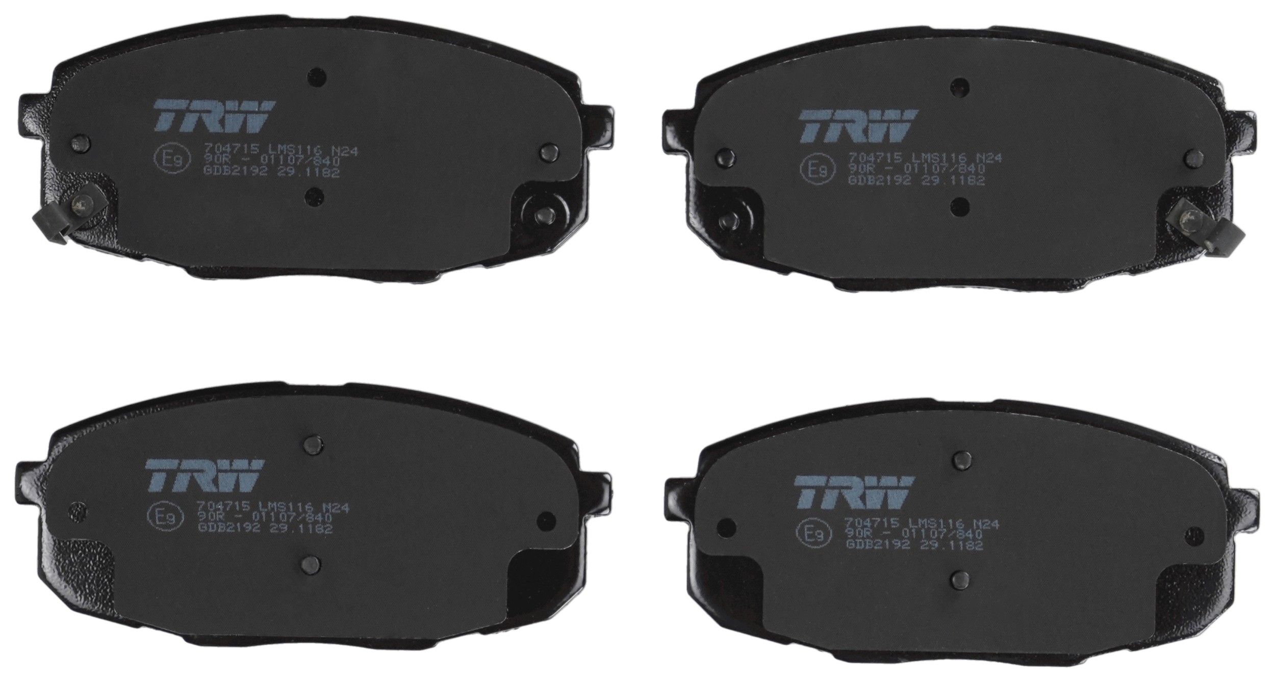 Bremsbelagsatz, Scheibenbremse