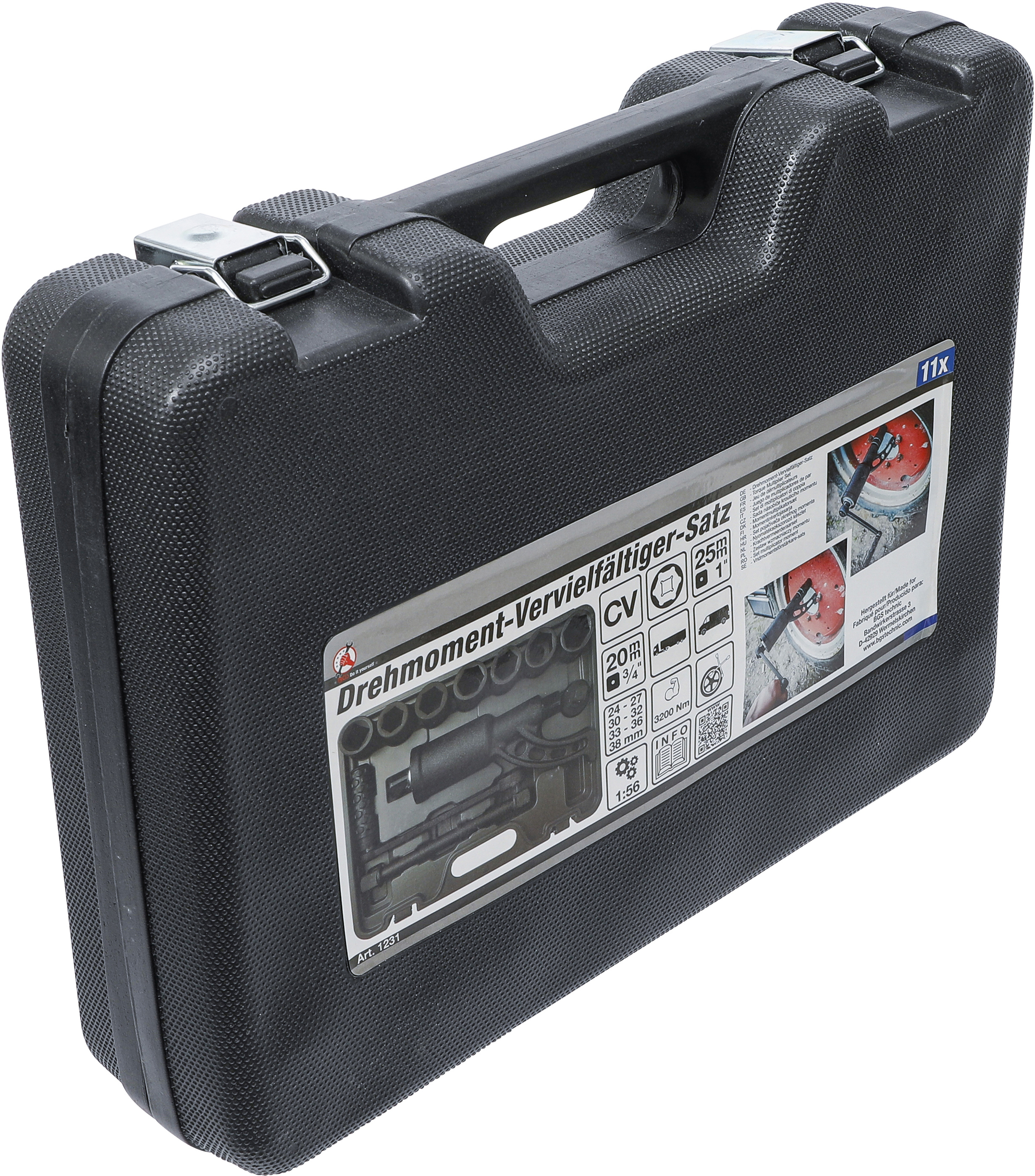 BGS Drehmoment-Vervielfältiger-Satz | Antrieb Innenvierkant 25 mm (1") | 3200 Nm