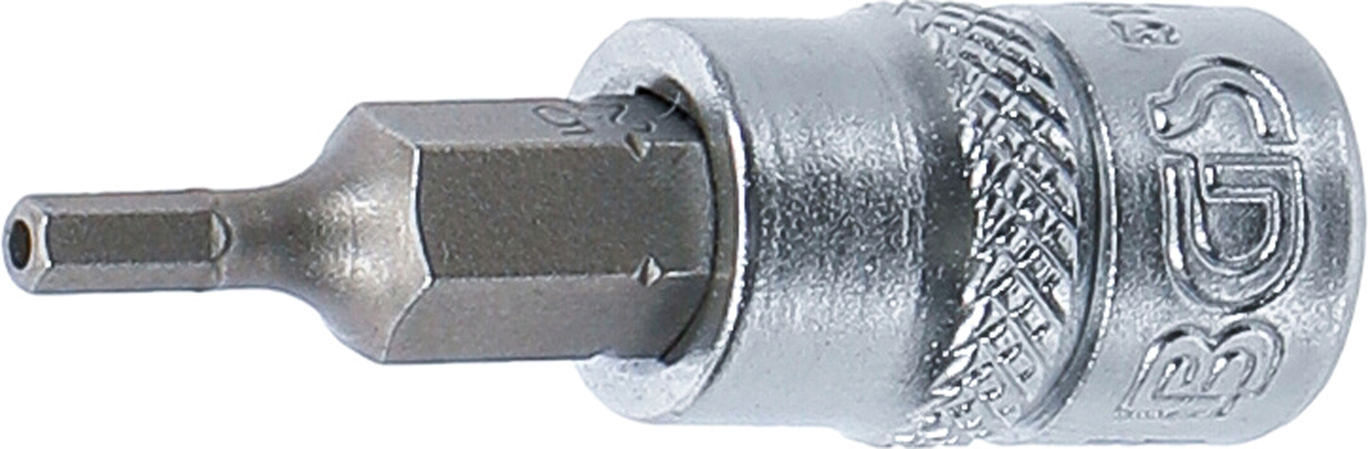 BGS Bit-Einsatz | Antrieb Innenvierkant 6,3 mm (1/4") | Innensechskant mit Bohrung 2,5 mm