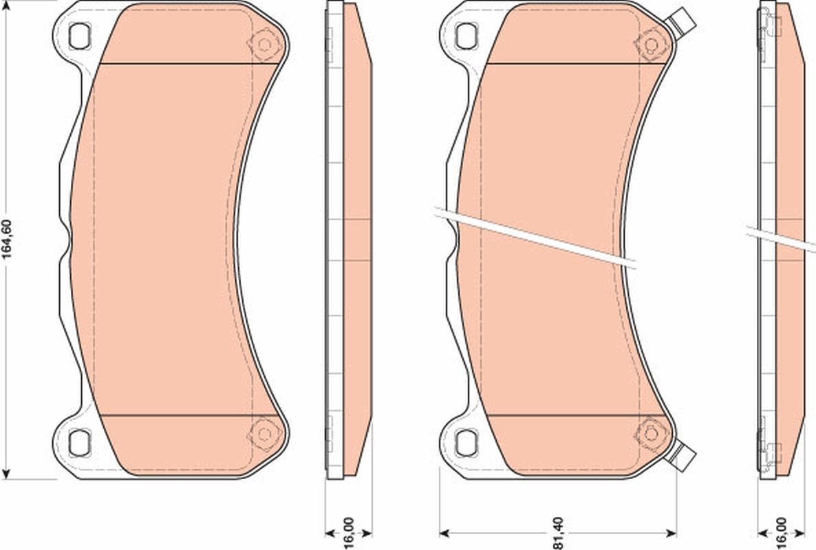 Bremsbelagsatz, Scheibenbremse