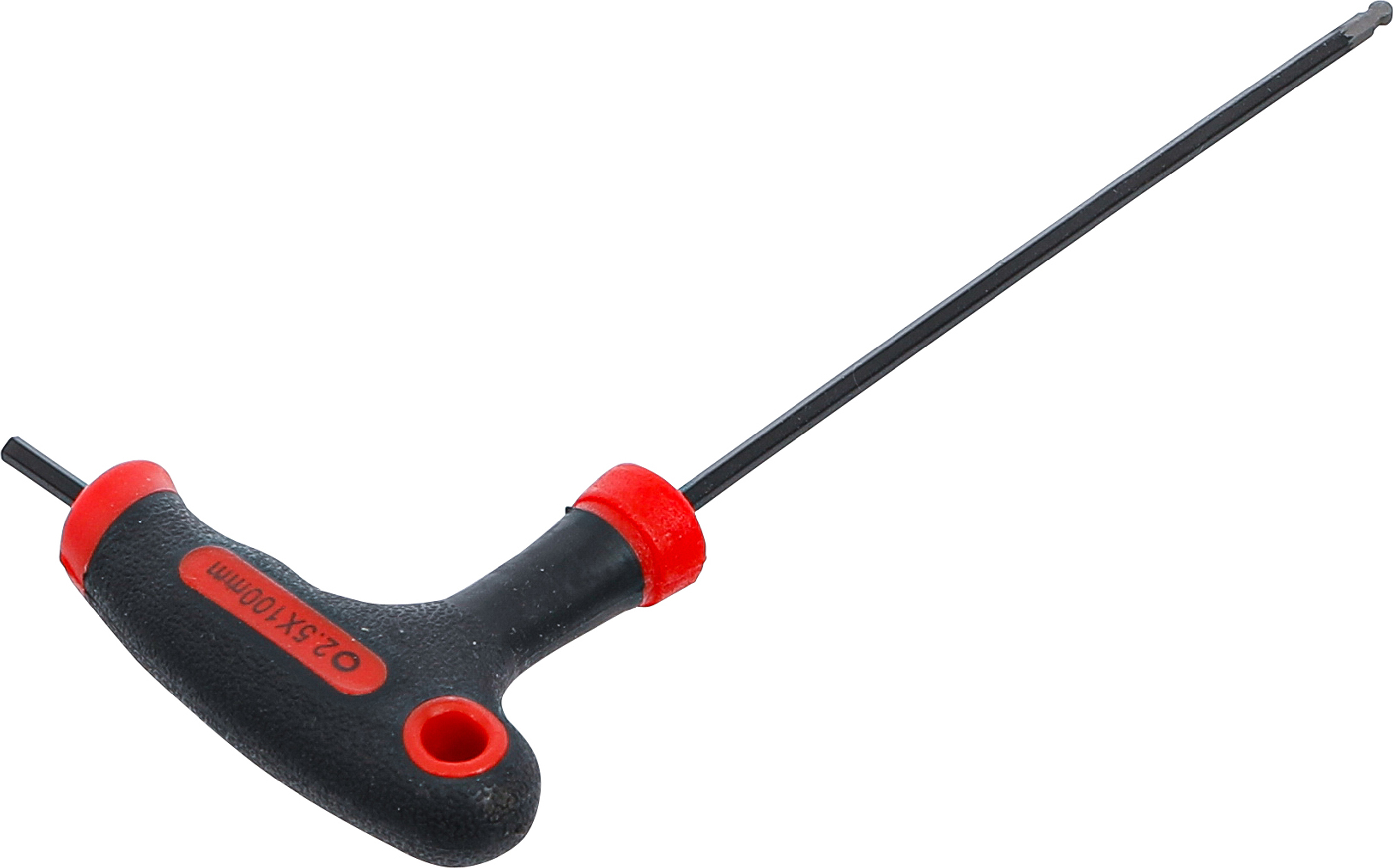 BGS Schraubendreher mit T-Griff und seitlicher Klinge | Innensechskant / Innensechskant mit Kugelkopf 2,5 mm