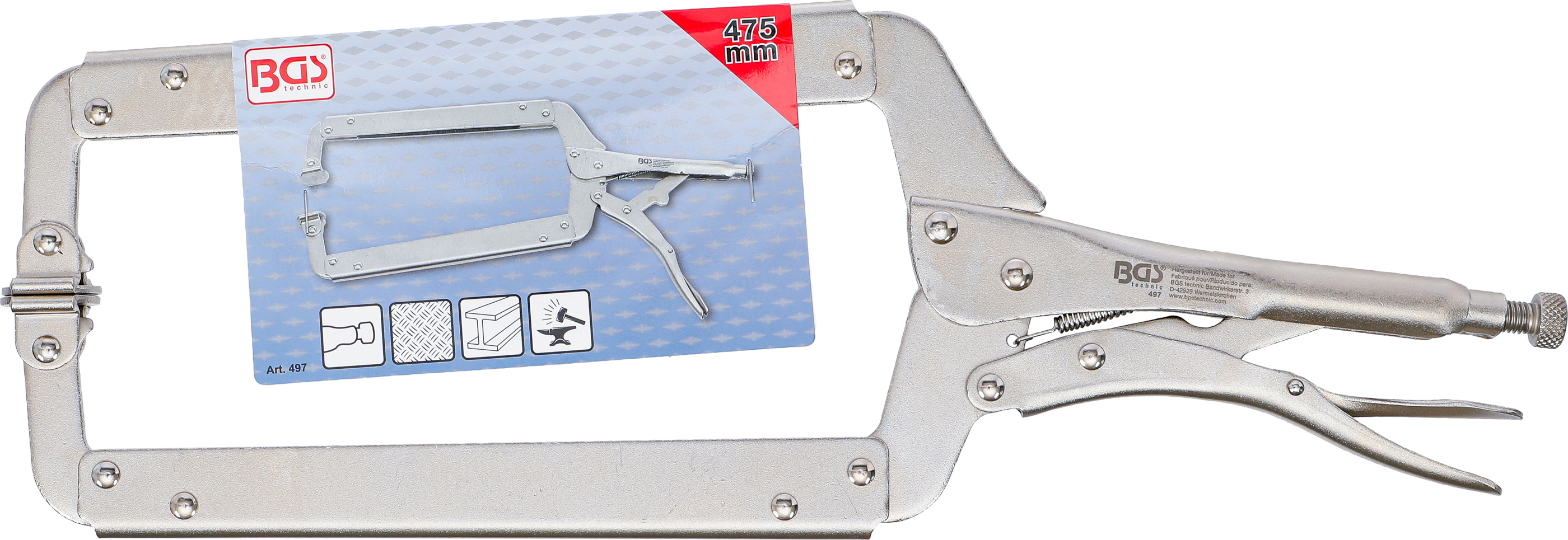 BGS Punktschweiß-Gripzange | 475 mm