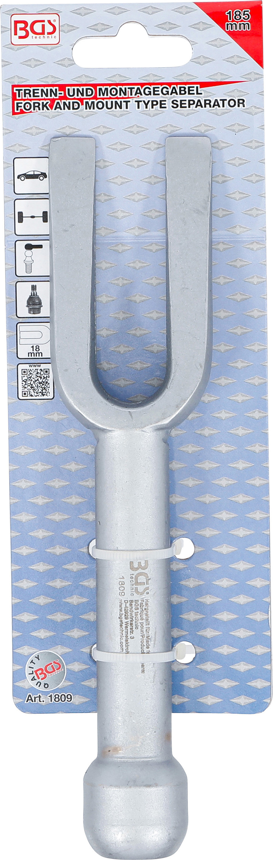 BGS Trenn- und Montagegabel | 185 mm | Gabel 18 mm