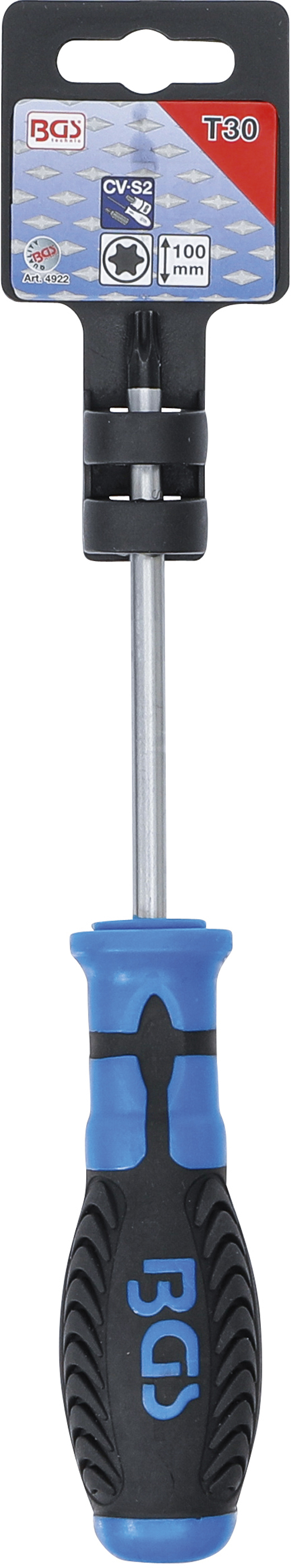 BGS Schraubendreher | T-Profil (für Torx) T30 | Klingenlänge 100 mm