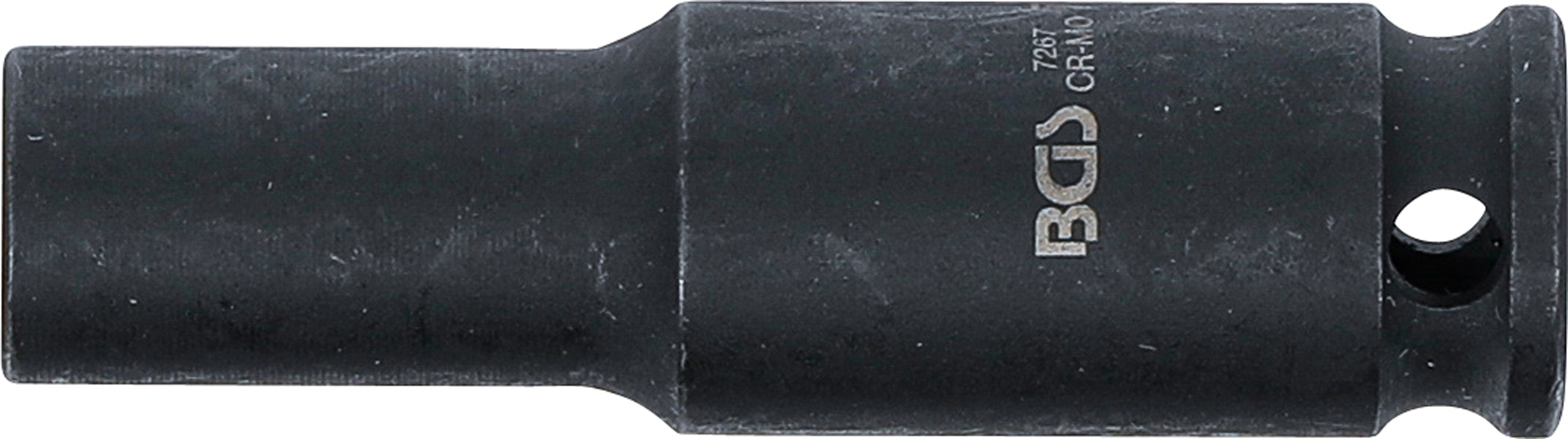 BGS Kraft-Steckschlüssel-Einsatz Sechskant, tief | Antrieb Innenvierkant 6,3 mm (1/4") | SW 7 mm