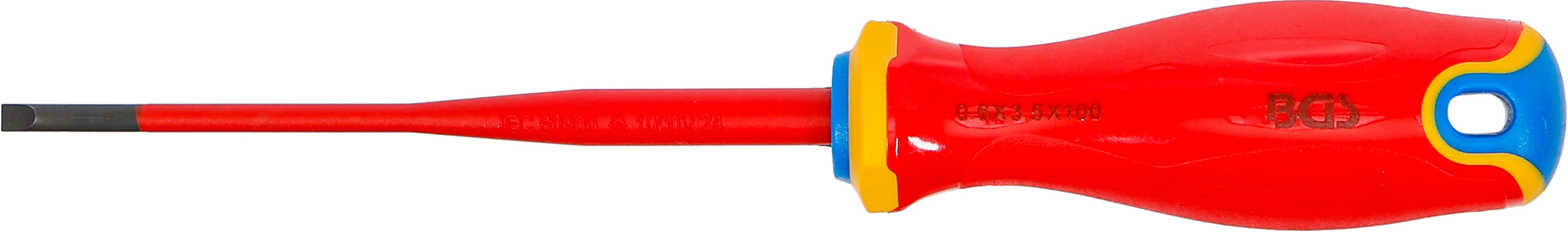 BGS VDE-Schraubendreher | extra dünne Spitze | Schlitz 3,5 mm
