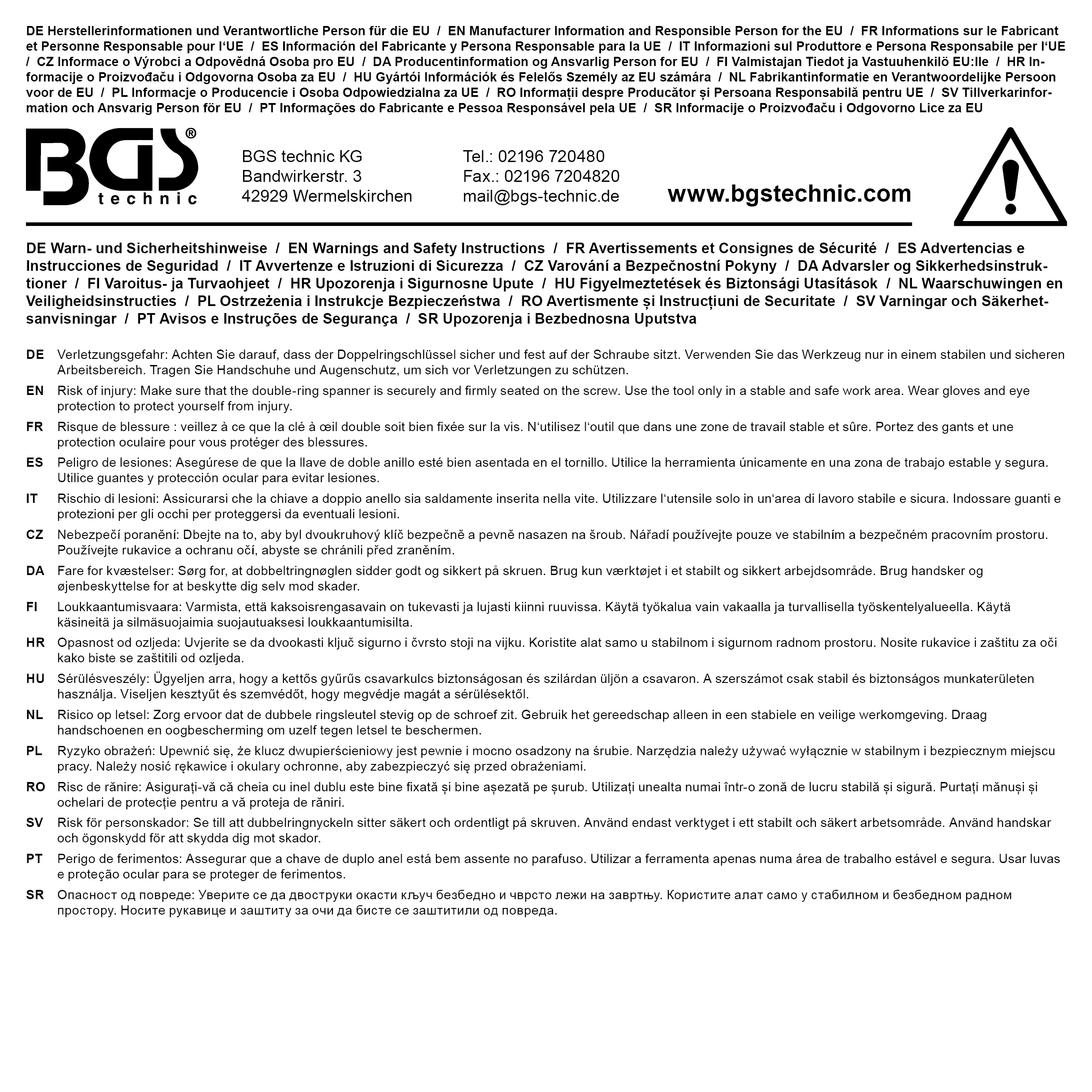 BGS Doppel-Ringschlüssel-Satz | gekröpft | SW 6 x 7 - 30 x 32 mm | 12-tlg.