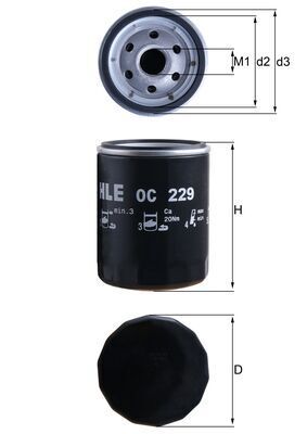 Ölfilter “MAHLE Anschraubfilter , 76 mm, 101 mm”