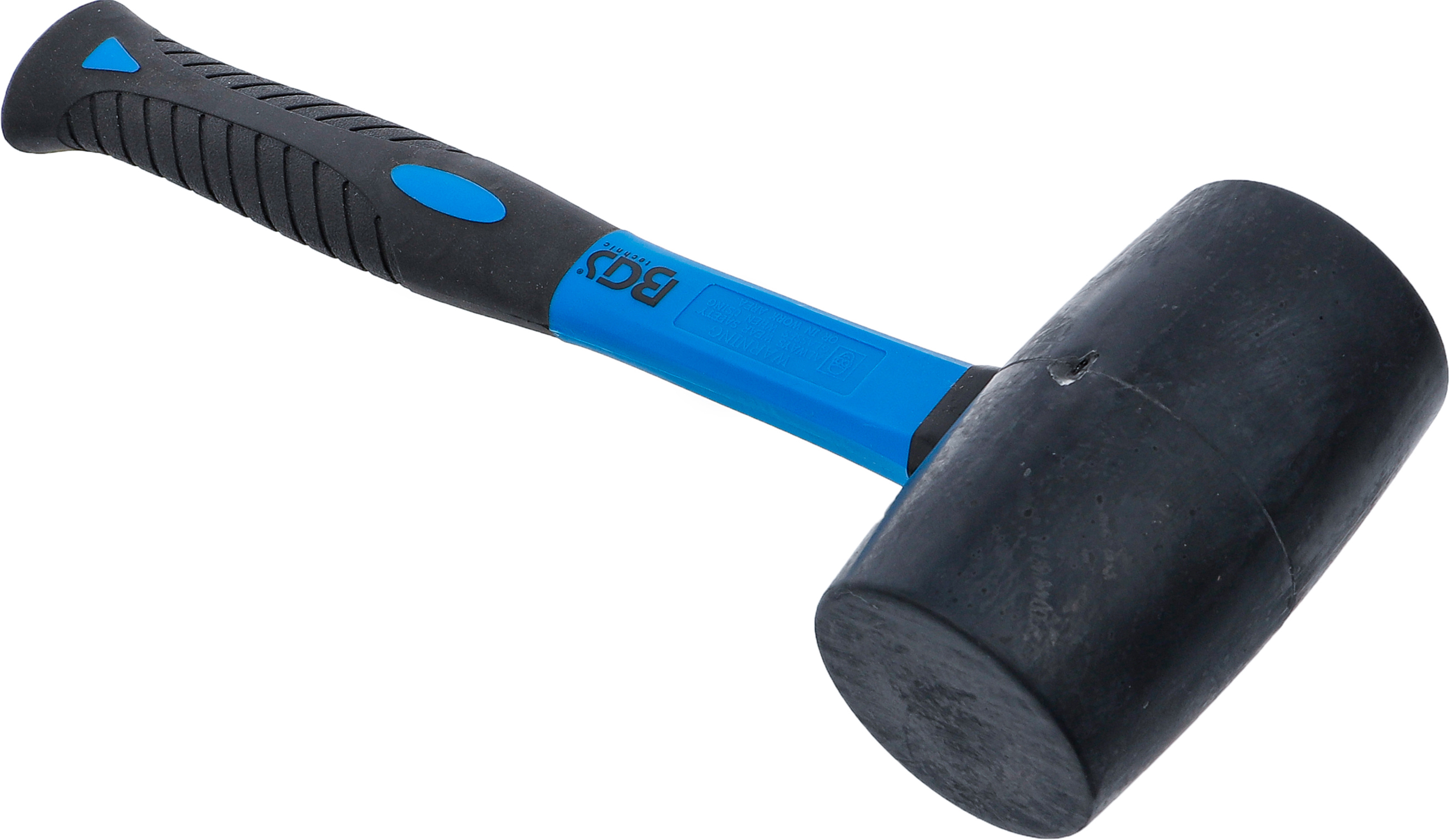BGS Gummihammer | Fiberglasstiel | schwarzer Kopf | Ø 65 mm | 720 g