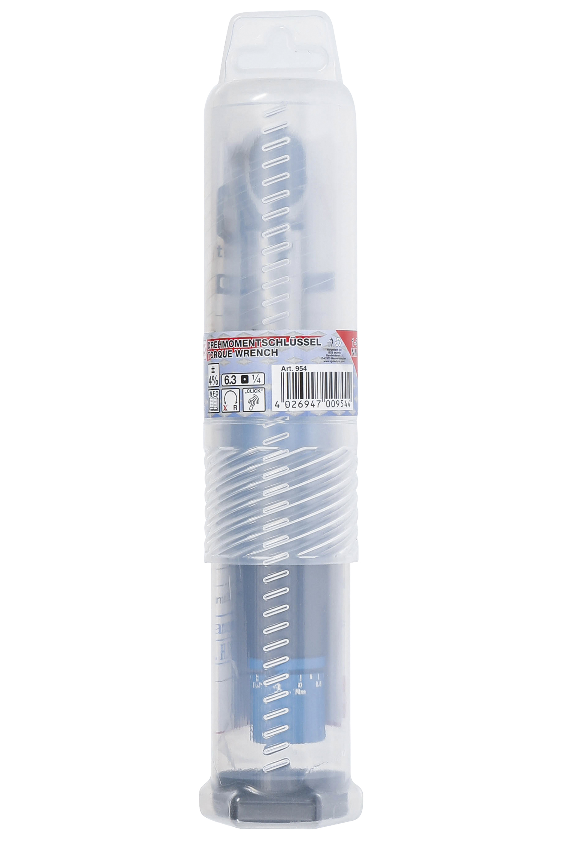 BGS Drehmomentschlüssel | Abtrieb Außenvierkant 6,3 mm (1/4") | 1 - 6 Nm