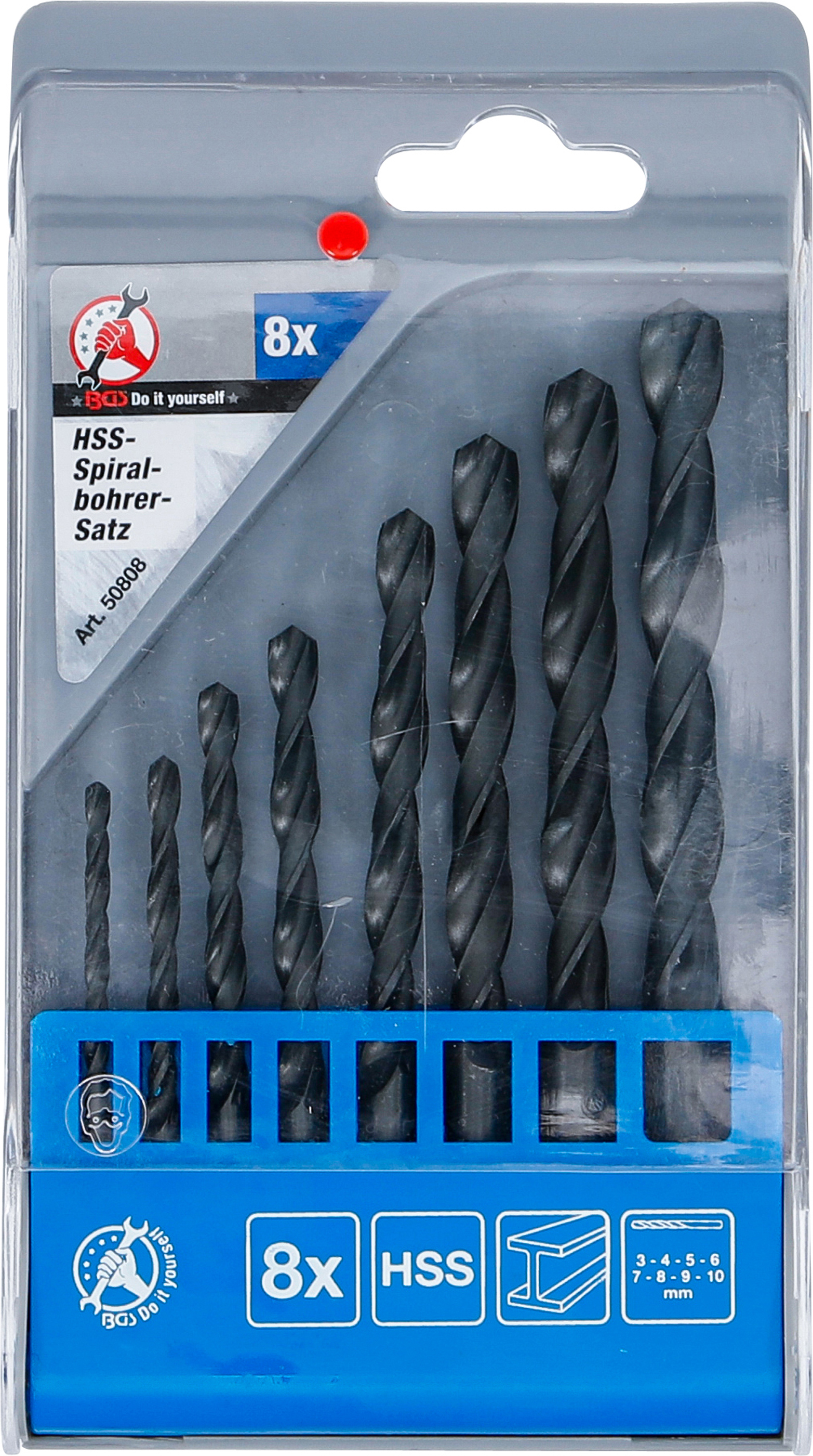 BGS HSS-Spiralbohrer-Satz | 3 - 10 mm | 8-tlg.