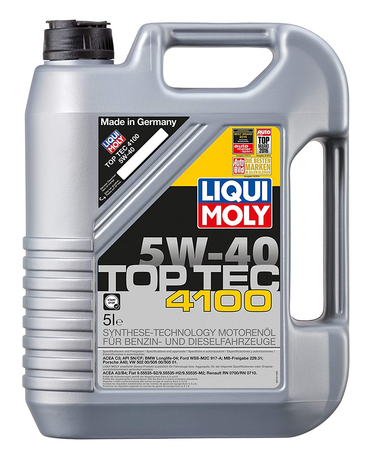 5W-40 Liqui Moly Top Tec 4100 5 Liter