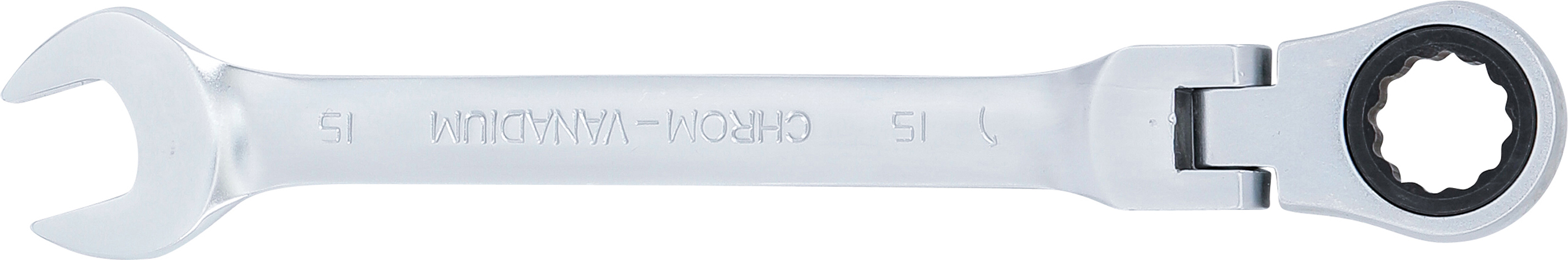 BGS Ratschenring-Maulschlüssel | abwinkelbar | SW 15 mm