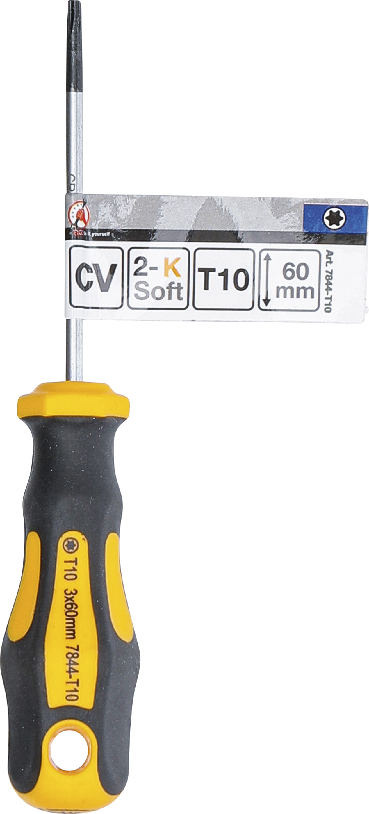 BGS Schraubendreher | T-Profil (für Torx) T10 | Klingenlänge 60 mm