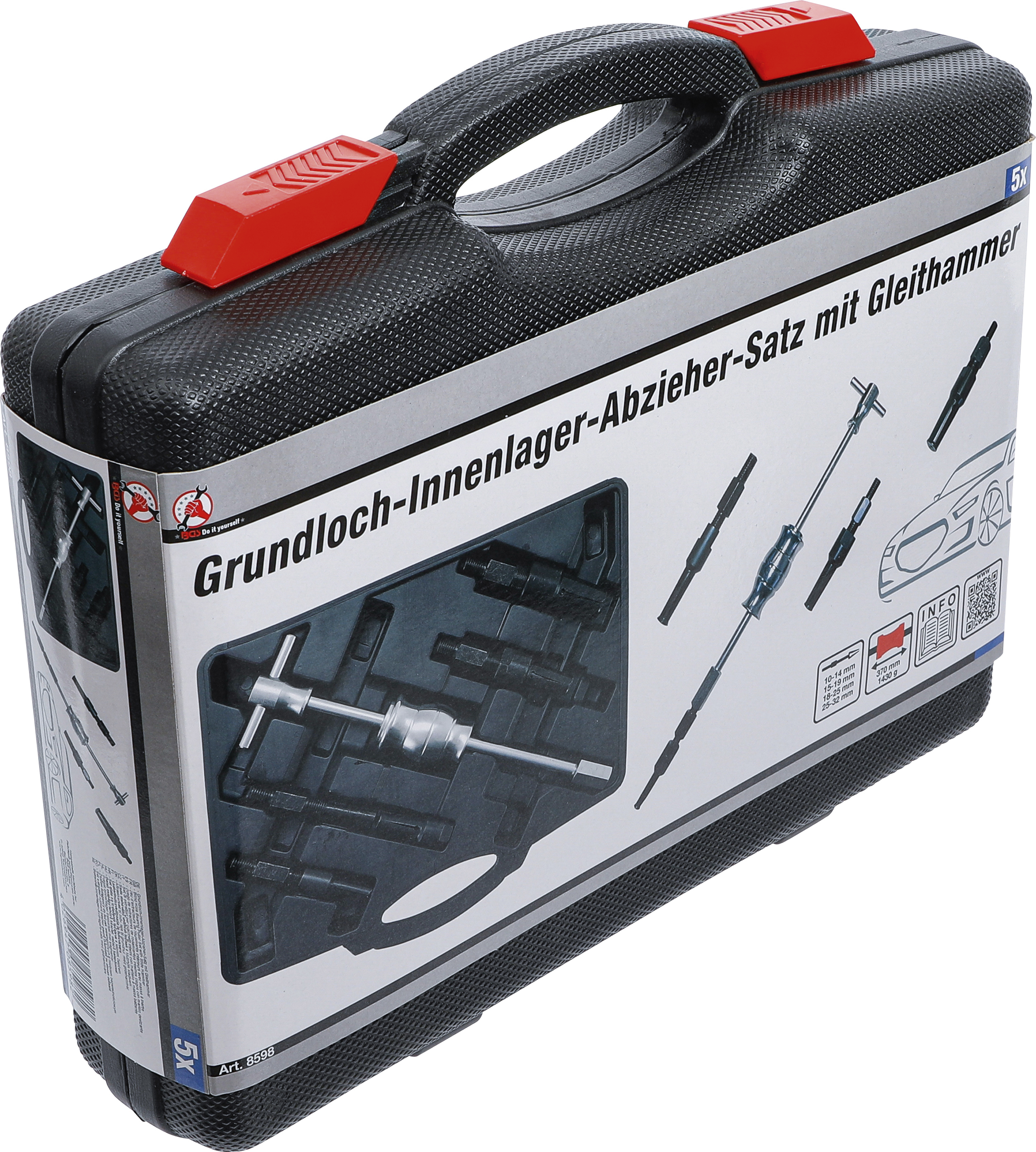 BGS Grundloch-Innenlager-Abzieher-Satz mit Gleithammer | 5-tlg.
