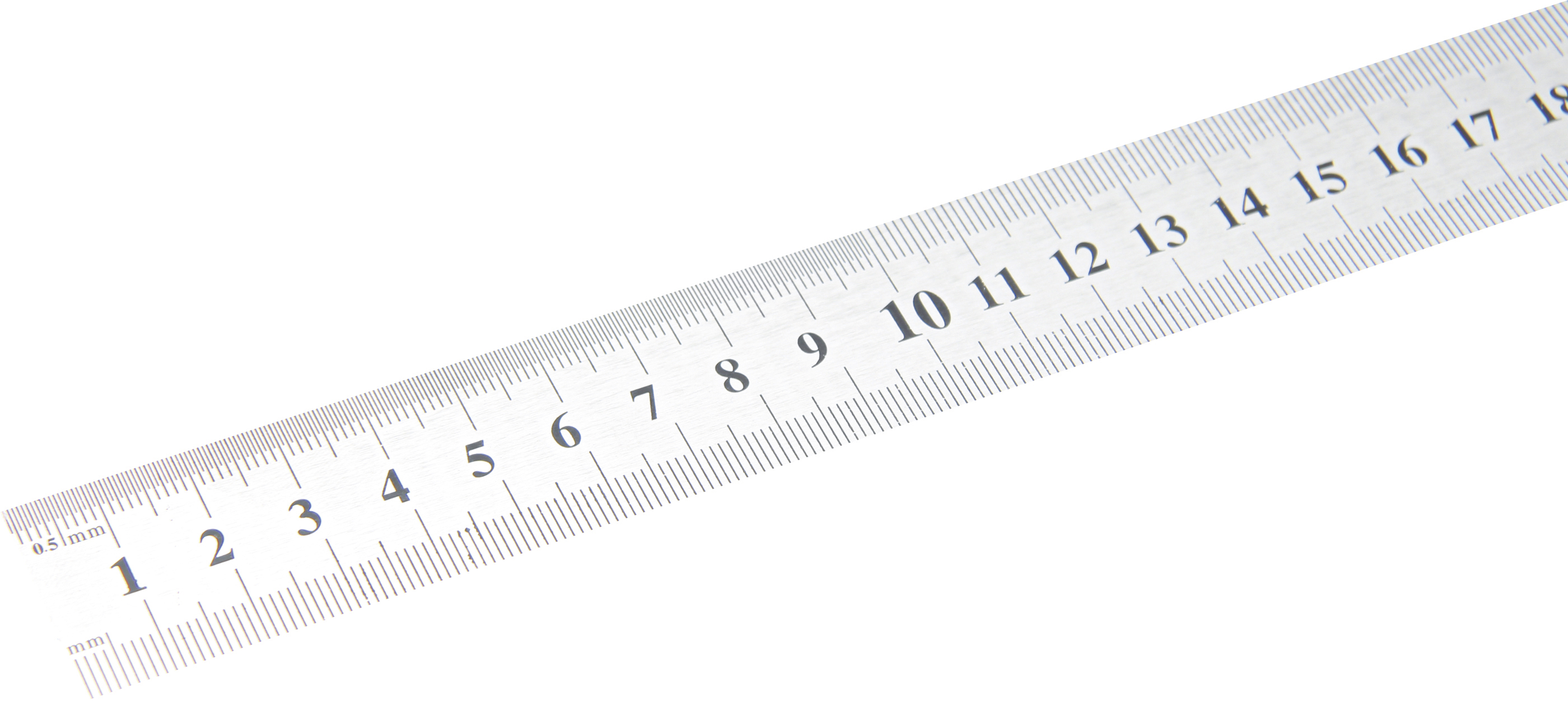 BGS Stahl-Maßstab | biegsam | Edelstahl | rostfrei | 0,5 m