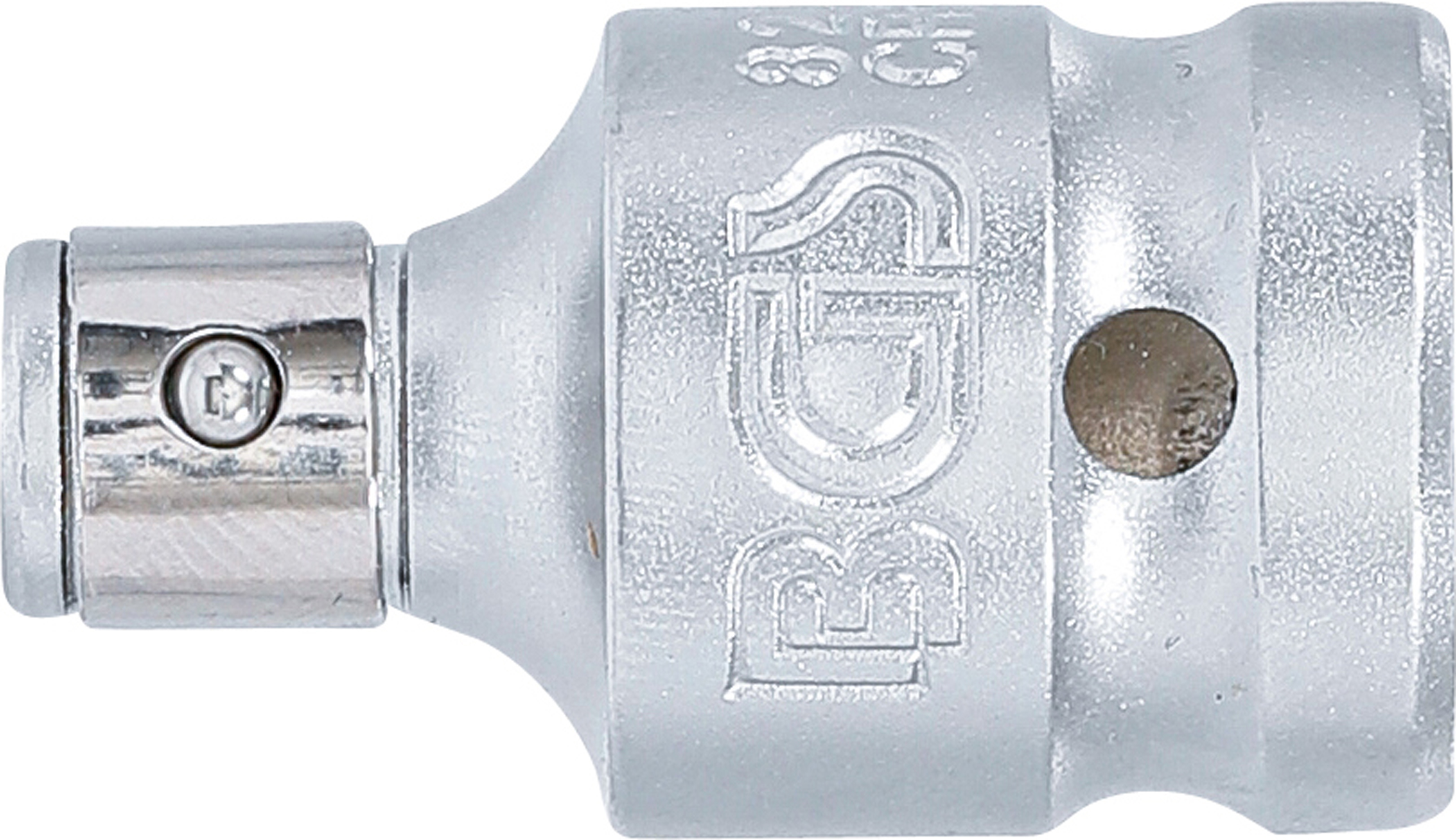 BGS Bit-Adapter mit Haltekugel | Innenvierkant 12,5 mm (1/2") | Innensechskant 6,3 mm (1/4")